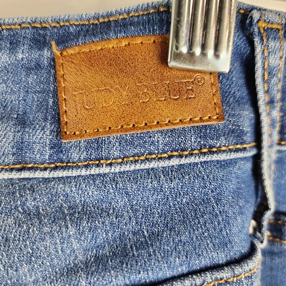 Judy Blue Jeans Womens Plus 18W Blue Bloom Maternity Destroyed Boyfriend Fit - Picture 12 of 13